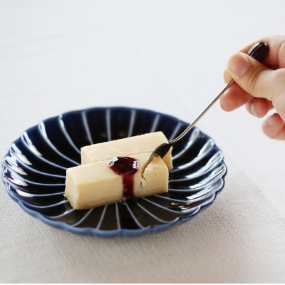 ぎやまん陶 銘々皿5枚セット 茄子紺ブルー(同色5枚セット)