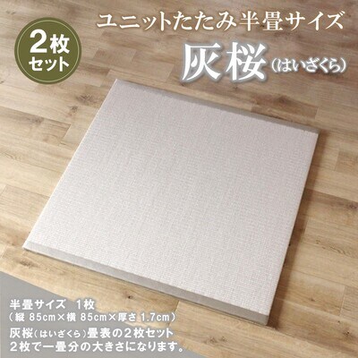ユニットたたみ半畳サイズ2枚セット【灰桜(はいざくら)】 (H075110)