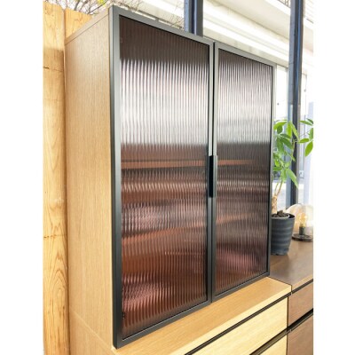 バルド 78カップボード ナチュラル【キッチボード 食器棚 家具】(H062260)