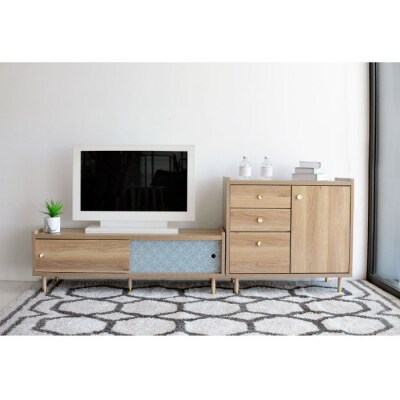 ヴァロ 80キャビネット【チェスト テレビ台 完成品 家具 収納】(H062285)