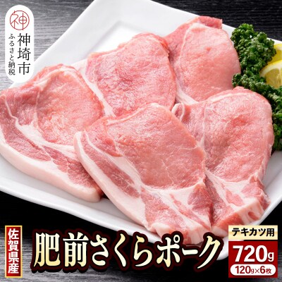 肥前さくらポーク とんかつ用 ロース【120g×6枚】(H081141)