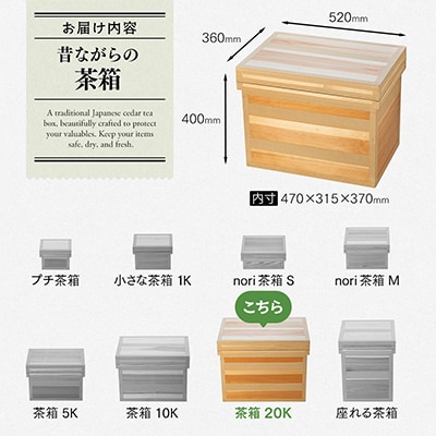 昔ながらの茶箱　20K