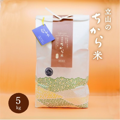 産地限定棚田米　立山のちから米　5kg