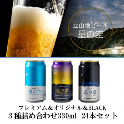 立山地ビール 星の空 3種詰め合わせ 330ml×24本 飲み比べ クラフトビール 国産