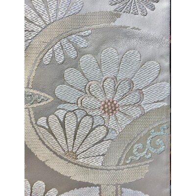 【さとふる限定】袋帯　円舞重陽菊(梅ねず) 本仕立て(絹芯入)