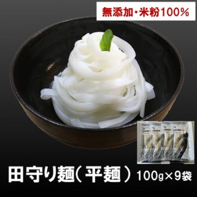 グルテンフリー米粉麺 田守り麺(平麺)100g入×9袋|無添加・米粉100%で体に優しい
