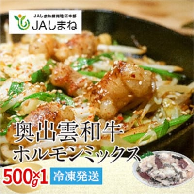 【奥出雲和牛】和牛日本一のミックスホルモン (500g×1袋)(雲南市)