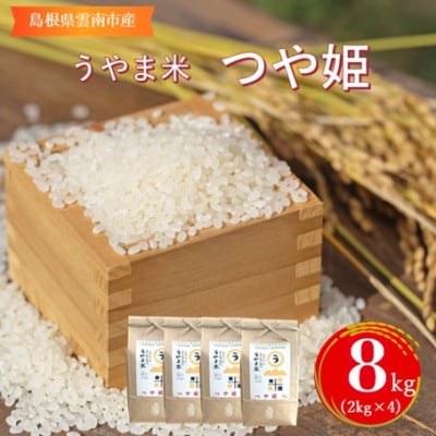 神話の里/吉田町「うやま米」つや姫 8kg(2kg×4)