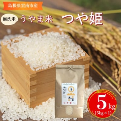 【無洗米】神話の里/吉田町「うやま米」つや姫 5kg(5kg×1)