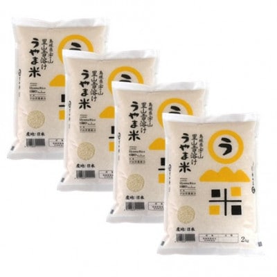 【無洗米】神話の里/吉田町「うやま米」コシヒカリ 8kg(2kg×4)