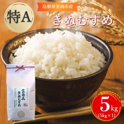 島根県雲南市産きぬむすめ 5kg(5kg×1)