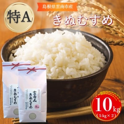 島根県雲南市産きぬむすめ 10kg(5kg×2)