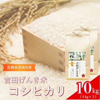 島根県雲南市産　吉田げんき米　コシヒカリ　10kg(5kg×2)
