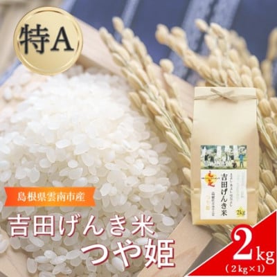 島根県雲南市産　吉田げんき米　つや姫　2kg(2kg×1)