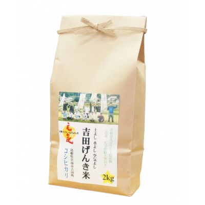 【毎月定期便】島根県雲南市産　吉田げんき米　コシヒカリ　2kg(2kg×1)全3回