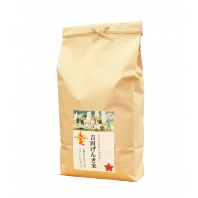 【毎月定期便】島根県雲南市産　吉田げんき米　コシヒカリ　5kg(5kg×1)全3回