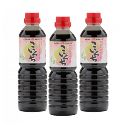 【紅梅しょうゆ】創業190年以上続く醤油店のこいくち醤油　500ml×3本セット