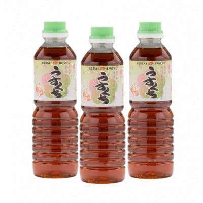 【紅梅しょうゆ】創業190年以上続く醤油店のうすくち醤油　500ml×3本セット