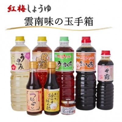 【紅梅しょうゆ】創業190年以上続く醤油店の調味料の詰め合わせ「雲南味の玉手箱」