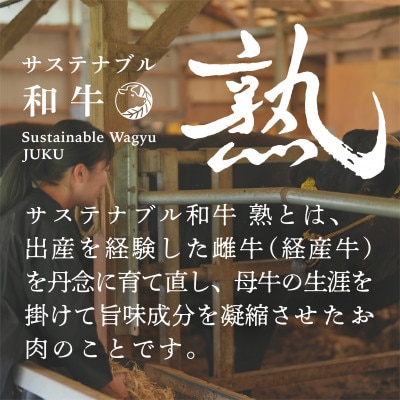 【サステナブル和牛 熟】すき焼き・鉄板焼用500g(部位おまかせ)