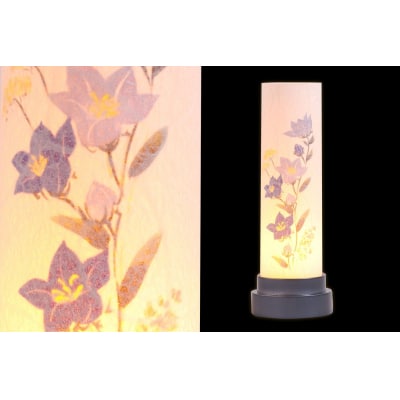 盆提灯 青い小花 コードレス LED