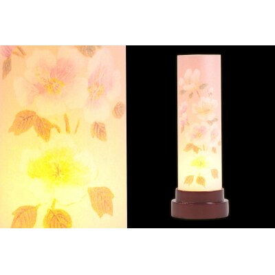盆提灯 淡い小花 コードレス LED