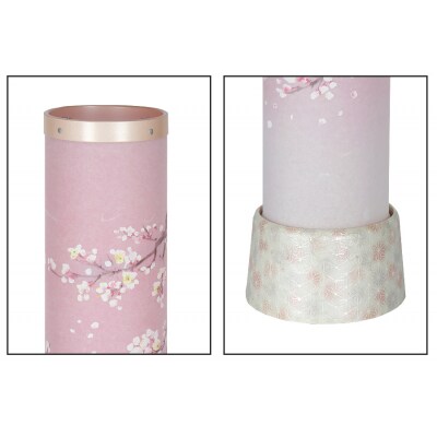 盆提灯 淡い夢桜 陶器製台座