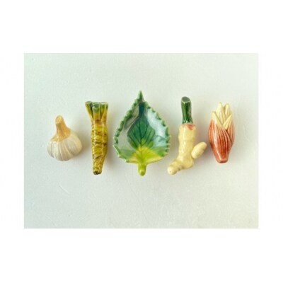 イホシロ窯 手作り 野菜(薬味)箸置き5種類