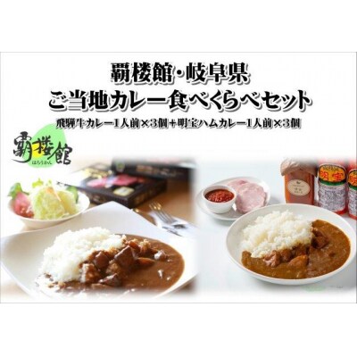 覇楼館・岐阜県ご当地カレー食べくらべセット