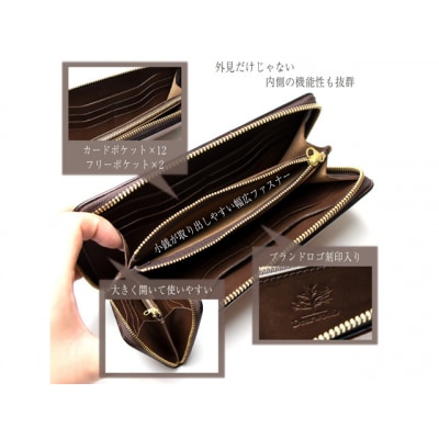 DearwooD 木の財布(チェーン:ゴールド/チャーム:ブラック)