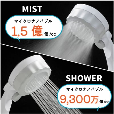 マイクロナノバブルシャワー バブリーミスティ2.0(白)一時止水無/SH23W-SN 節水