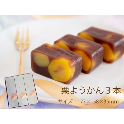 栗がゴロゴロ 栗ようかん 3本入 岐阜 良平堂 100005621