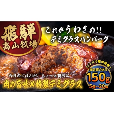 飛騨高山牧場 デミグラスハンバーグ 150g 5個