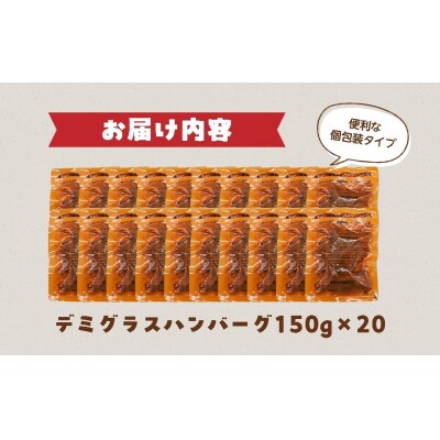 飛騨高山牧場 デミグラスハンバーグ 150g 20個