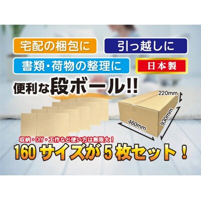 160サイズ 段ボール 5枚 横長