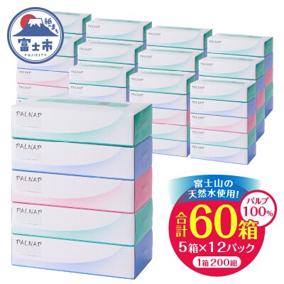スリムパルナップ ボックスティッシュ 60箱 ティッシュペーパー(a1086)