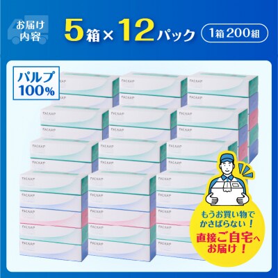 スリムパルナップ ボックスティッシュ 60箱 ティッシュペーパー(a1086)