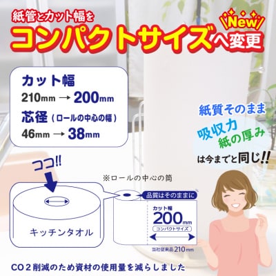 強力吸収キッチンタオル「フェルミキッチン」192個(1129)