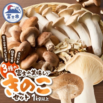 富士山タマチョレイ茸・紅富士茸(椎茸)・エリンギ「美味しいきのこセット」 [sf002-006]