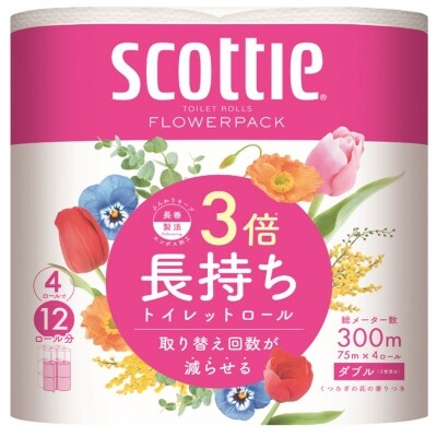 スコッティ フラワーパック　3倍長持ち4ロール×12パック(a1454) | ふるさと納税のお礼品