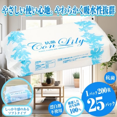 抗菌こんりりー25入りペーパータオル ソフトタイプ