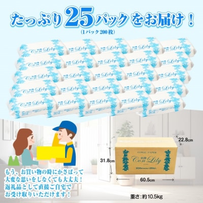 抗菌こんりりー25入りペーパータオル ソフトタイプ