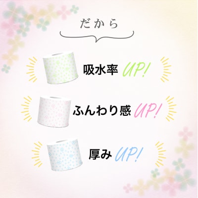 超吸水 トイレットペーパー ダブル 96ロール シルキークローバーピンク日用品