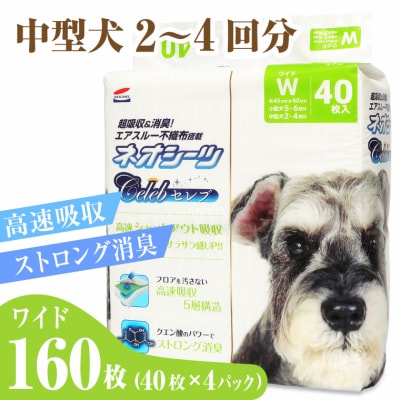ネオシーツセレブ ペットシーツ ワイド 40枚入×4袋 高速シャットアウト吸収(a1748)