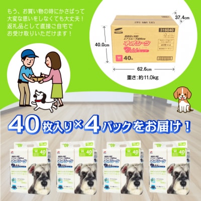 ネオシーツセレブ ペットシーツ ワイド 40枚入×4袋 高速シャットアウト吸収(a1748)