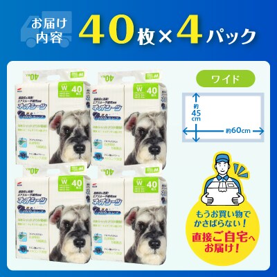 ネオシーツセレブ ペットシーツ ワイド 40枚入×4袋 高速シャットアウト吸収 sf002-147
