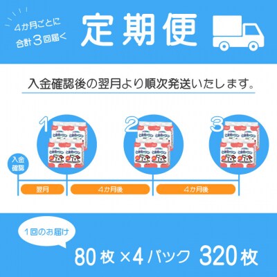 定期便 年3回 ペットシート こまめだワン ワイド ペットシーツ80枚×4パック(1703)