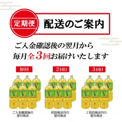 [定期便3回]お～いお茶緑茶PET2L(1901)