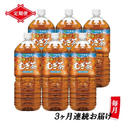 [定期便3回]健康ミネラルむぎ茶PET2L(1905)