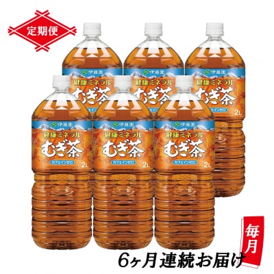 [定期便6回]健康ミネラルむぎ茶PET2L(1906)
